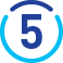 5 with circle around it icon